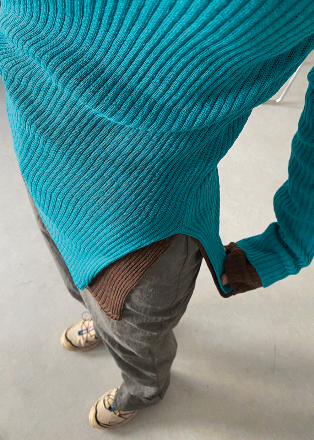 Rain slim-fit linen knit