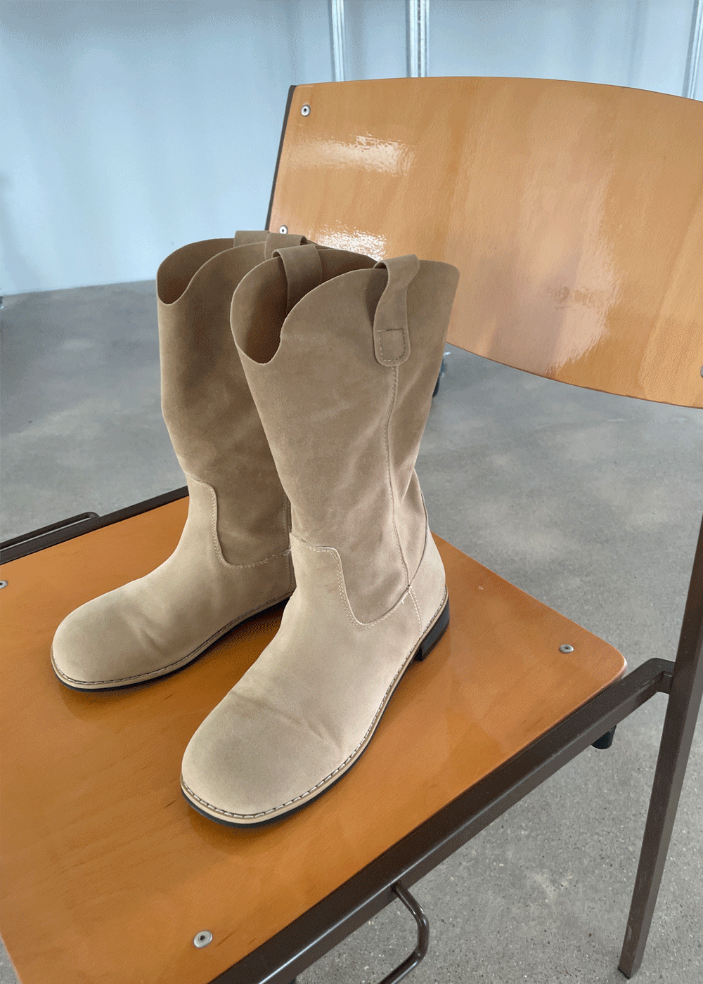 Newyork suede stitch boots