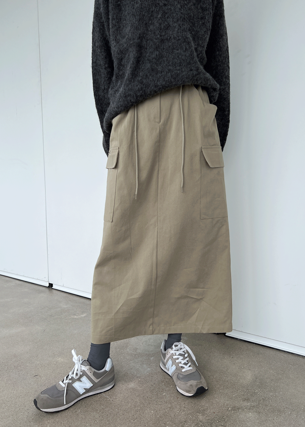Cargo cotton string skirt