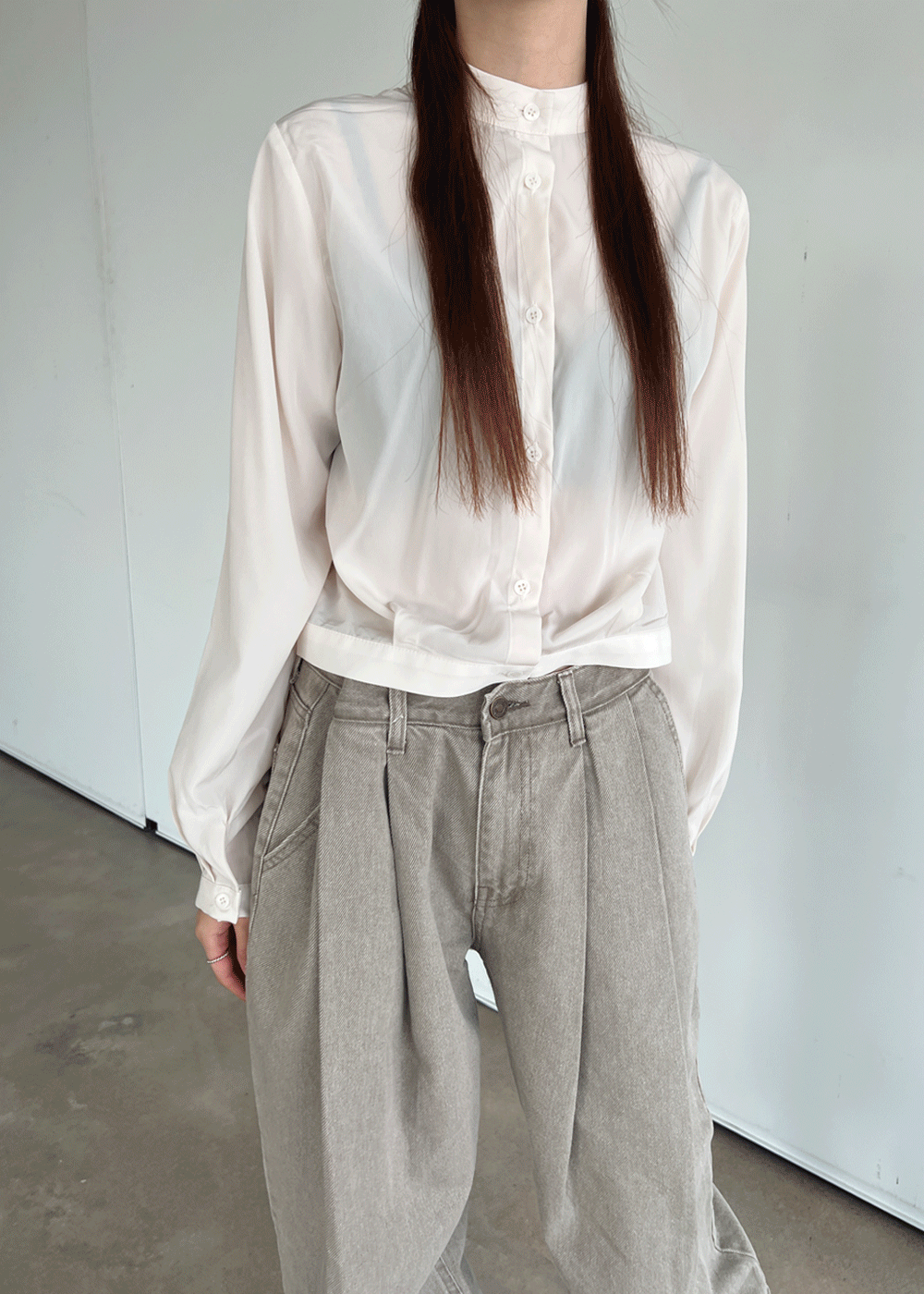 Tie two-way blouse
