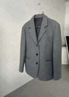 The wool overfit jacket [GRAY]